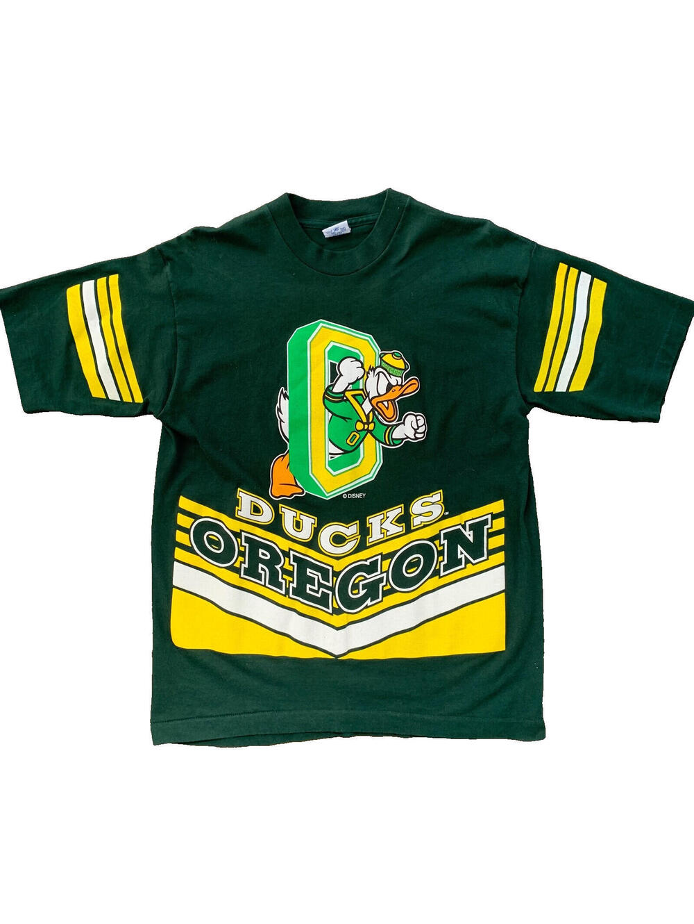 Oregon Ducks Vintage T Shirt Donald Duck Disney KIDS BOYS Mens Small 90s Afro